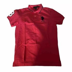 USPA Polo Ralph Lauren Pink T-Shirt Designer Polo Shirt For Men Size Small